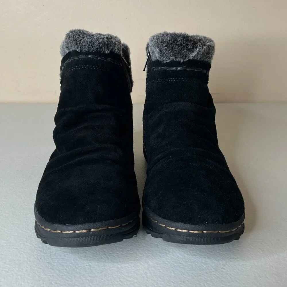 Baretraps Alick Black Slouchy Suede Winter Booties Size 6.5
